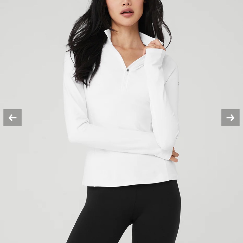 ALO Yoga White Long Sleeve Top